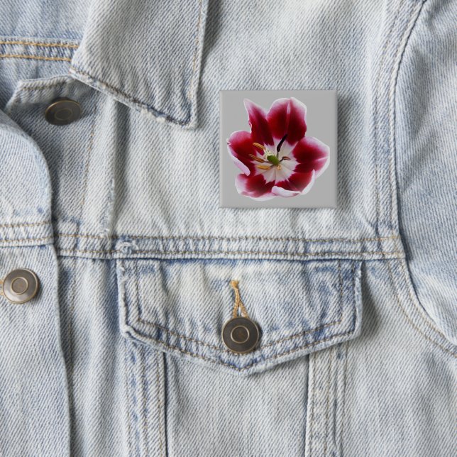 Deep Red Tullip Button (Beispiel)