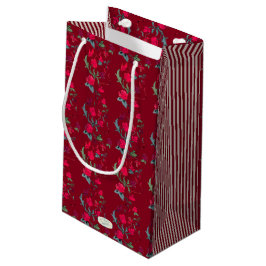 Deep Red Wassail Floral Geschenktasche Kleine Geschenktüte