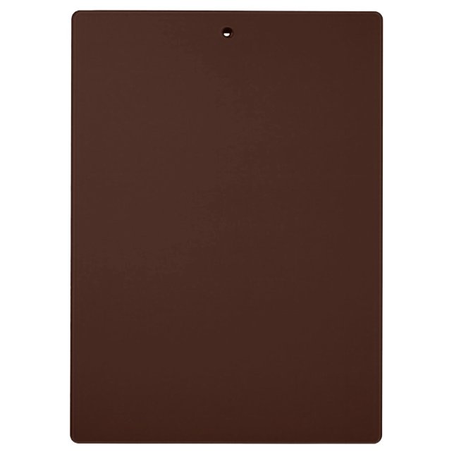 Deep Rich Brown Dekoration individuell anpassbar Klemmbrett (Rückseite)