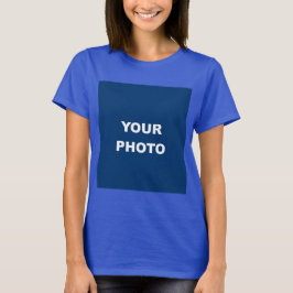 Deep Royal Blue Add Your Image Foto Picture Logo T-Shirt