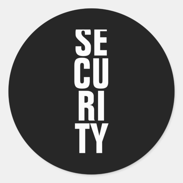 Deep Royal Blue Template Womens Security  Runder Aufkleber (Vorderseite)