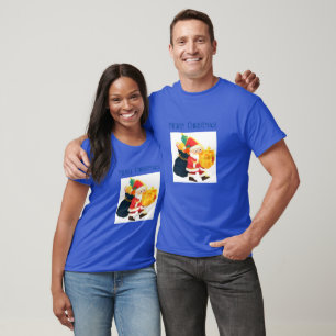 Deep Royal frohe Weihnachten Printed Wish Magic-T- T-Shirt