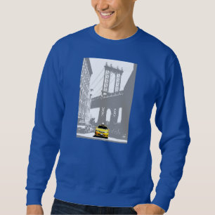 Deep Royal Template New York City Nyc Yellow Taxi Sweatshirt