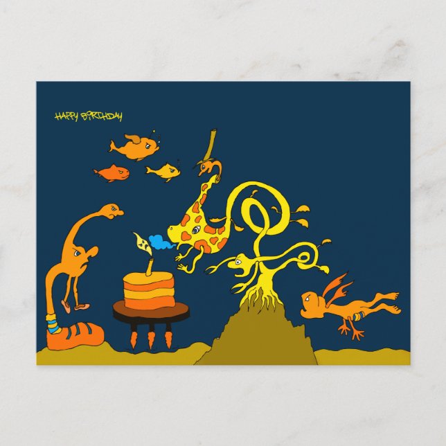 Deep Sea Birthday 12x18.jpg Postkarte (Vorderseite)