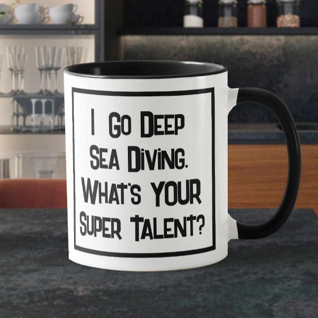 Deep Sea Diver Super Talent. Zwei Tone-Kaffee-Tass Tasse (Von Creator hochgeladen)