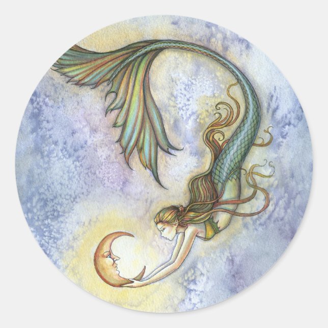 Deep Sea Mond Sticker (Vorderseite)