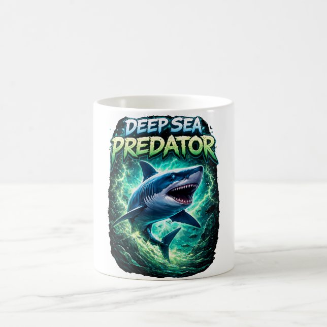 Deep sea predator shark coffee mug kaffeetasse (Mittel)