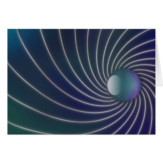 Deep Sea Spirals Card (Vorderseite (Horizontal))