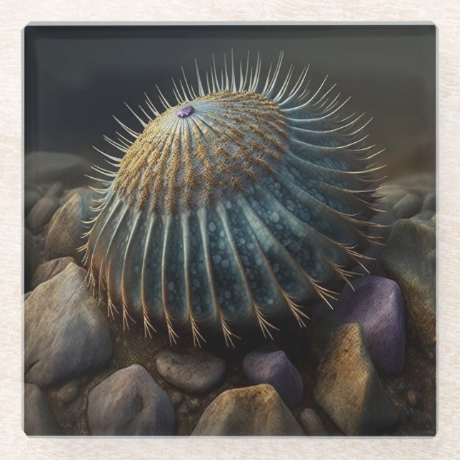 Deep Sea Urchin Glasuntersetzer (Vorderseite)