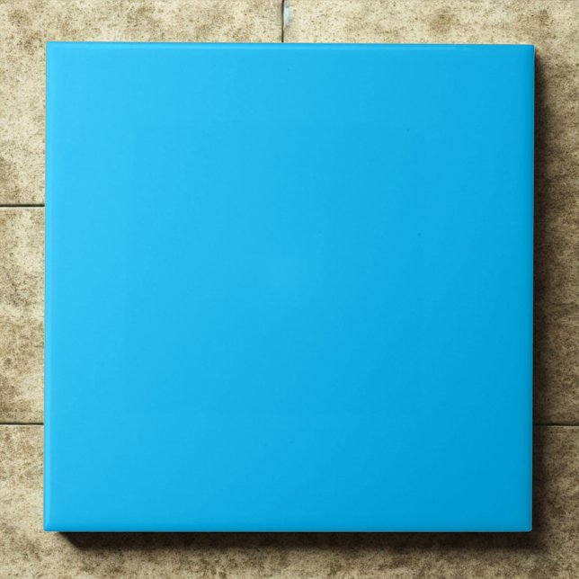 Deep Sky Blue Bold Moderne Akzent Fliese (Von Creator hochgeladen)