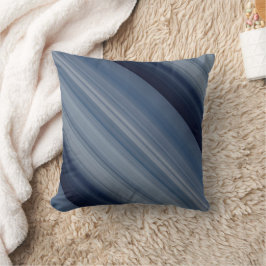 Deep Sky Blue Strip und Kariert Kissen