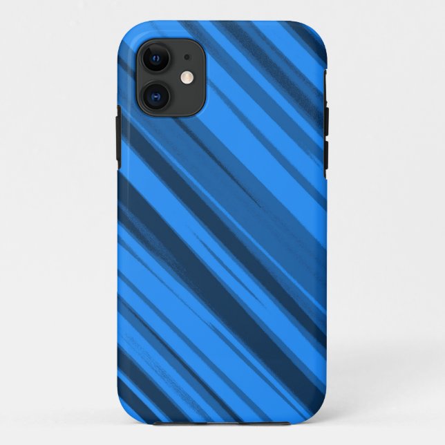 Deep Sky Blue Strips Nahtlose Grafik Case-Mate iPhone Hülle (Rückseite)