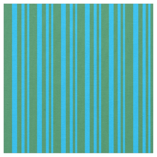 Deep Sky Blue und Sea Green Coloars Stoff (Nahaufnahme)