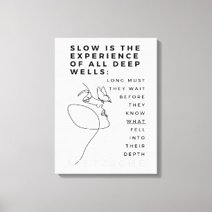 Deep Soul Introvert Philosophie Zitat Nietzsche Leinwanddruck