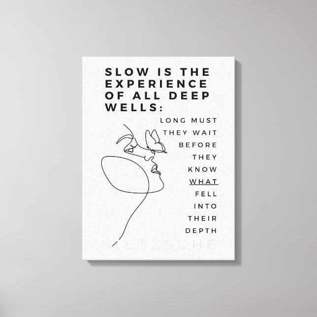 Deep Soul Introvert Philosophie Zitat Nietzsche Leinwanddruck (Vorderseite)