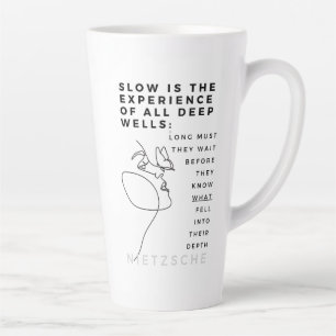 Deep Soul Introvert Philosophie Zitat Nietzsche Milchtasse