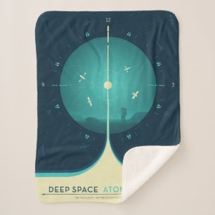 Deep Space Atomic Clock Poster, Blue Version. Sherpadecke