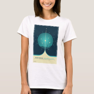 Deep Space Atomic Clock Poster, Blue Version. T-Shirt