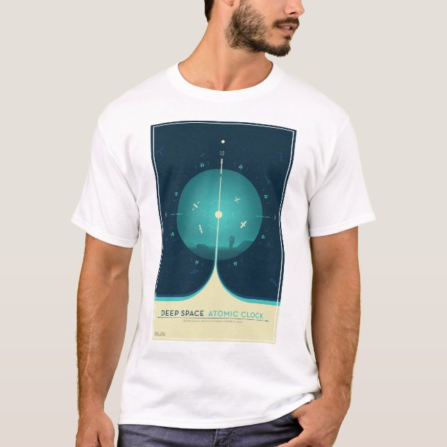 Deep Space Atomic Clock Poster, Blue Version. T-Shirt (Vorderseite)