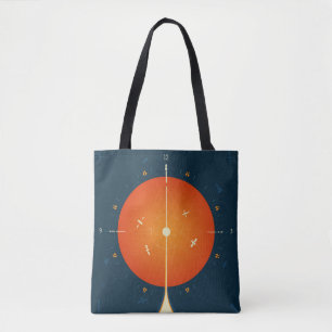 Deep Space Atomic Clock Poster, Orange Version.