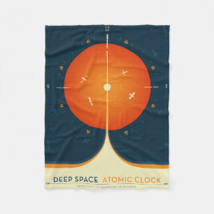 Deep Space Atomic Clock Poster, Orange Version. Fleecedecke