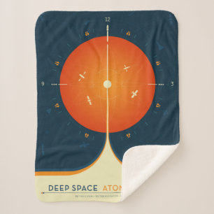 Deep Space Atomic Clock Poster, Orange Version. Sherpadecke