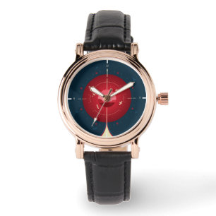 Deep Space Atomic Clock Poster, Red Version. Armbanduhr