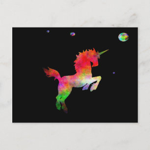 Deep Space Multi-hued Unicorn Postkarte