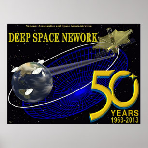 DEEP SPACE NETWORK 50 Jahre Jubiläum Poster