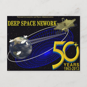 DEEP SPACE NETWORK 50 Jahre Jubiläum Postkarte