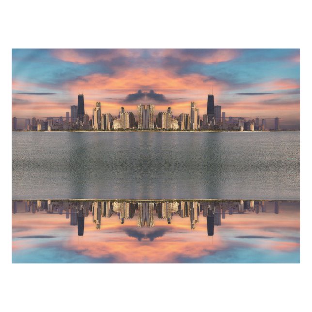 Deep Sunset Chicago Tischdecke (Vorderseite (Horizontal))
