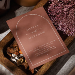 Deep Terracotta Arch Hochzeit im Herbst | Foto + Q Einladung