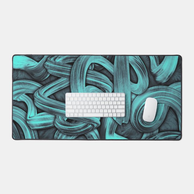 deep thought - black and teal : schreibtischunterlage (Tastatur & Maus)