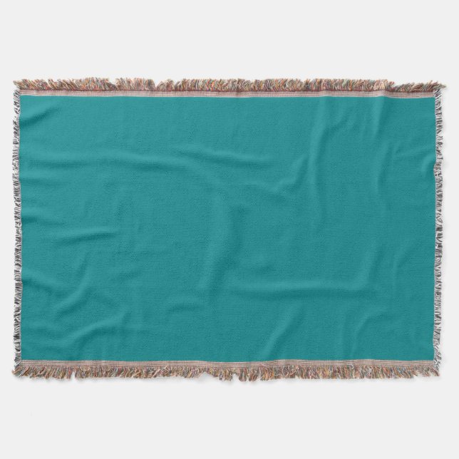 Deep Turquoise Throw Blanket Decke (Vorderseite)