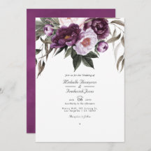 Deep Velvet Floral QR Code UAWG Wedding