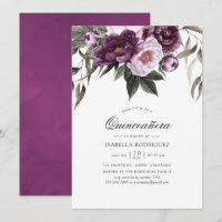 Deep Velvet Floral Quinceañera