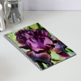 Deep Violet Iris Bloom Floral Notizblock