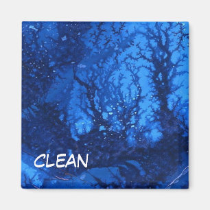 "Deep Water #6" Abstrakte Geschirrspülmaschine Sta Magnet