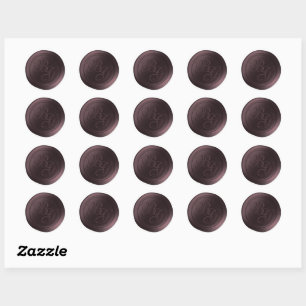 Deep Wine Double Monogram Wax Siegel Stickers