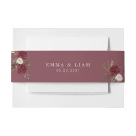 Deep Wine Old Money Wedding Belly Band