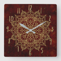 Deep Wine Red Mandala & Gold Glam Moderner Chic