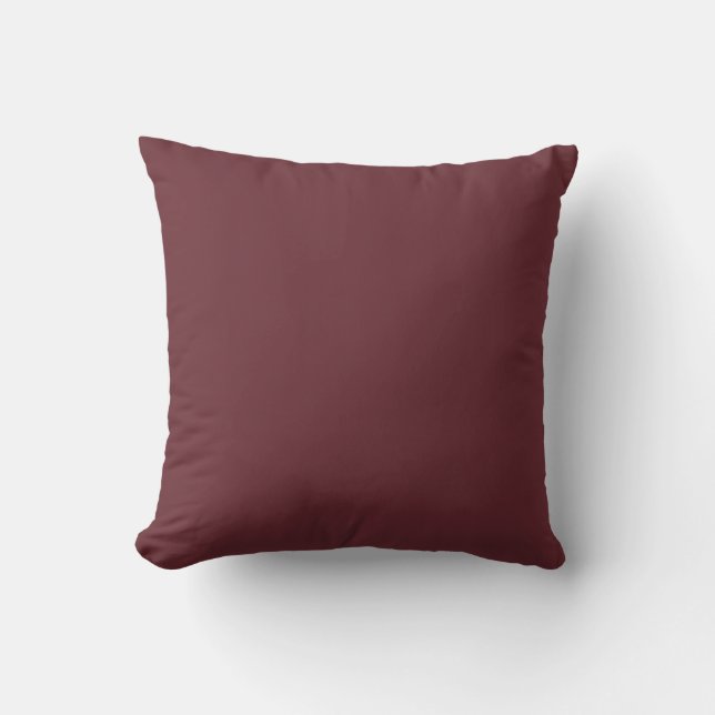 Deep Wine Red Solid Color Kissen (Vorderseite)