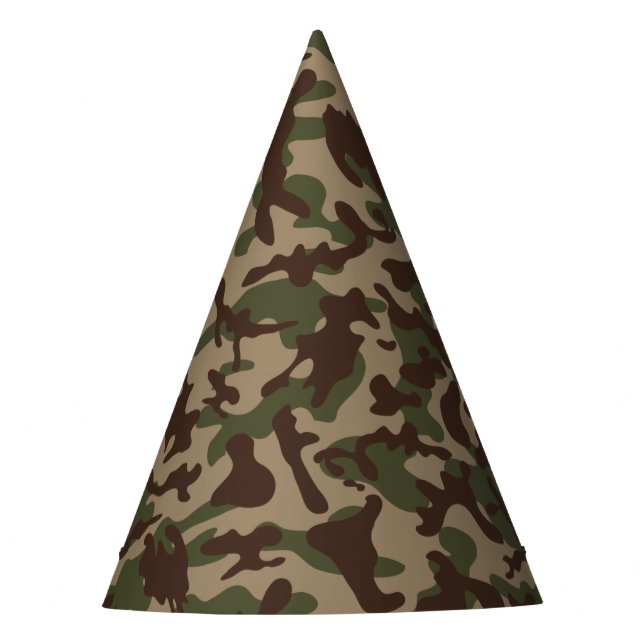 Deep Wood Camouflage Partyhütchen (Vorderseite)