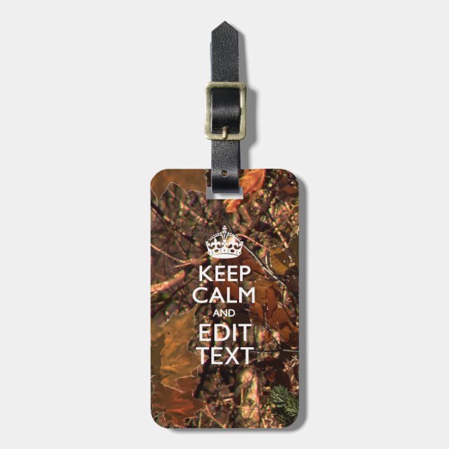 Deep Woods Camouflage Behalten Ruhe haben Ihren Te Gepäckanhänger (Vorderseite vertikal)