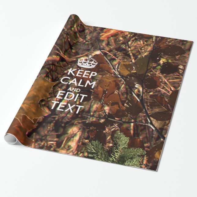 Deep Woods Camouflage Behalten Ruhe haben Ihren Te Geschenkpapier (Ungerollt)