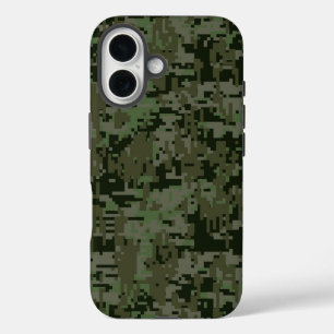 Deep Woods Digital Camouflage Camouflage Muster iPhone 16 Hülle