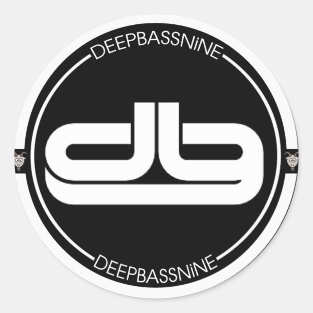 DEEPBASSNiNE-Logo-Aufkleber Runder Aufkleber (Vorderseite)