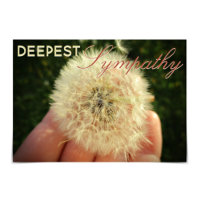 "Deepest Beileid" Dandelion Abend Card