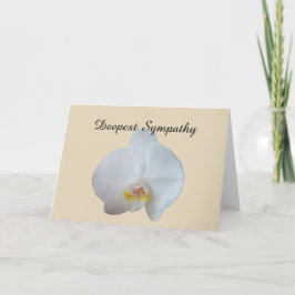 Deepest Sympathy-Karte, weißer Orchid Karte