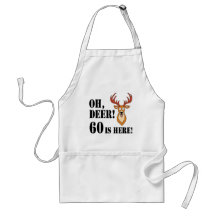 Deer 60th Birthday Adult Apron